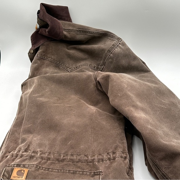 Carhartt C52 CH2 Canvas Blanket Lined Used Jacket Men's 3XL Brown Work Jacket - Picture 5 of 16